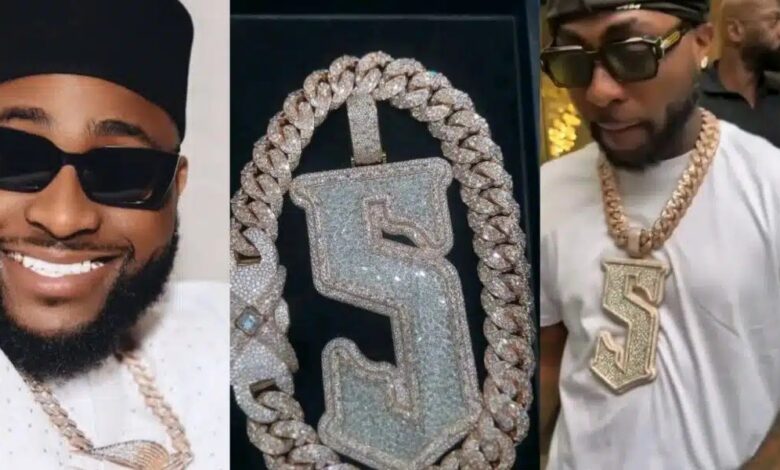 Davido unveils $750K diamond '5ive' pendant ahead of tour