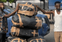 POLICE ARREST TWO SUSPECTS FOR POSSESSION OF SUSPECTED NARCOTIC SUBSTANCE AT AYI MENSAH