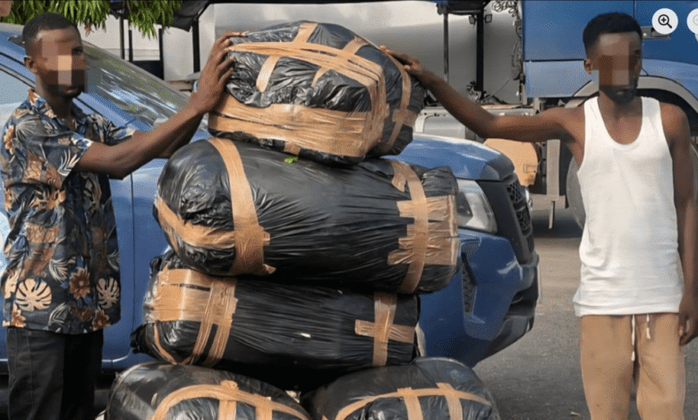 POLICE ARREST TWO SUSPECTS FOR POSSESSION OF SUSPECTED NARCOTIC SUBSTANCE AT AYI MENSAH