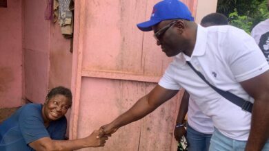 Supports Two Physically Challenged Widows in Ashanti Region