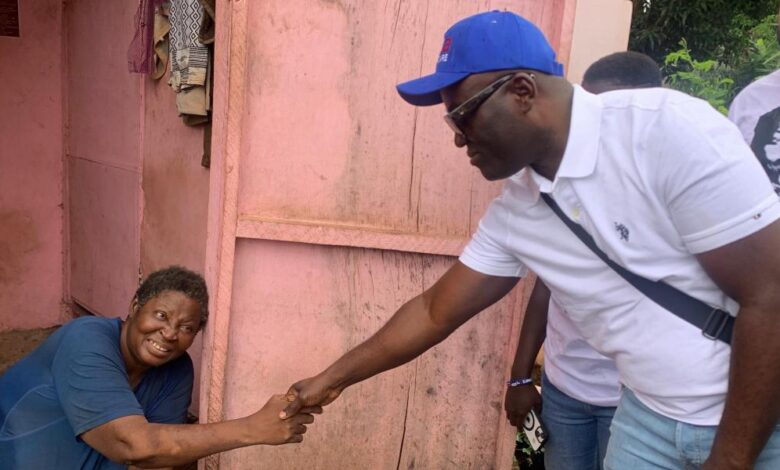 Supports Two Physically Challenged Widows in Ashanti Region