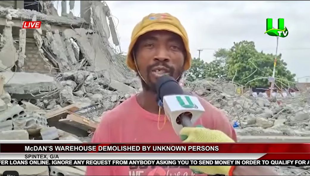 McDan’s Spintex warehouse demolished by alleged national security operatives (video)