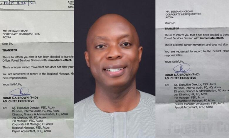 Forestry CEO Personally Signs Transfer Letters of NDC Boys Who Exposed His Pro-NPP Timber Deals