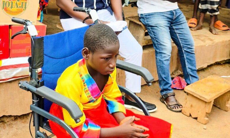 COKA brightens life of Akrokere pupil with wheelchair and gifts
