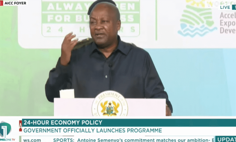 Today, Nkrumah's dream comes alive again – Mahama declares at 24-Hour Economy launch