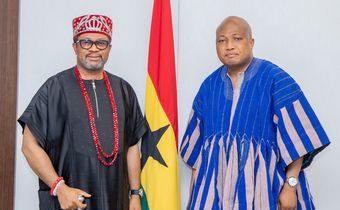 Minister for Foreign Affairs, Samuel Okudzeto Ablakwa and Chukwudi Jude Ihenetu, a self-acclaimed Igbo king in Ghana