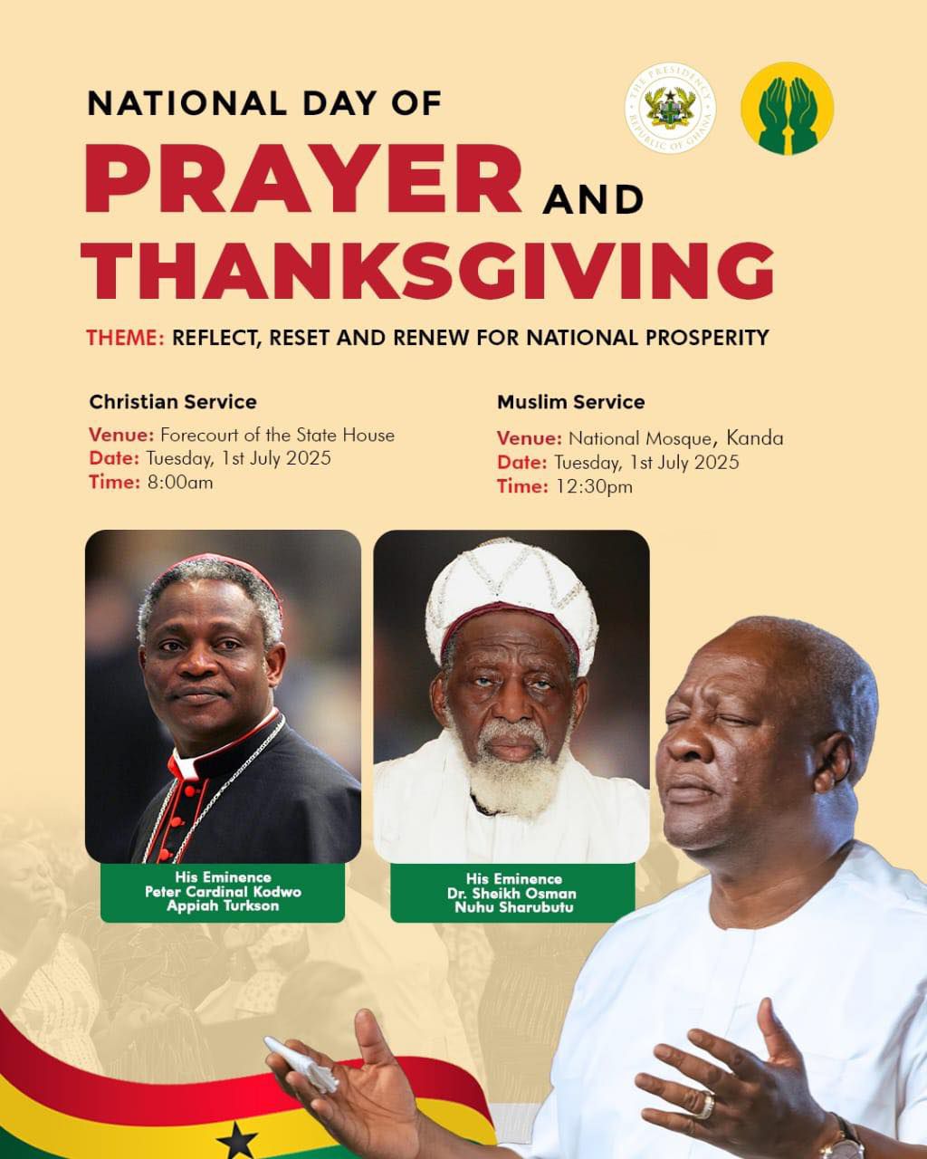 President Mahama urges Ghanaians to reject tribalism and religious extremism
