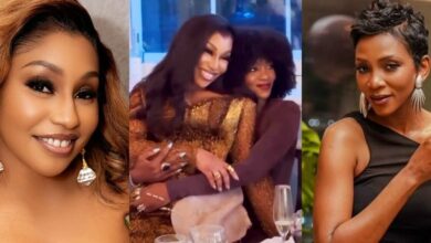 Genevieve Nnaji and Rita Dominic melt hearts with sweet moment at 50th birthday bash