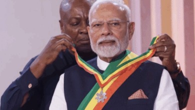 Ghana honours India’s Modi during official visit