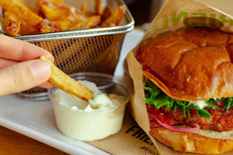 fries and burger