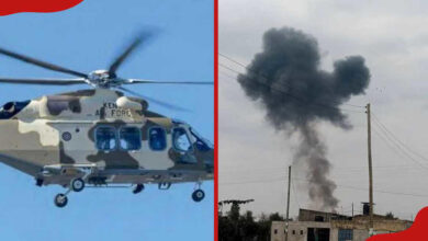 Military helicopter crashes in Kenya, several feared dead