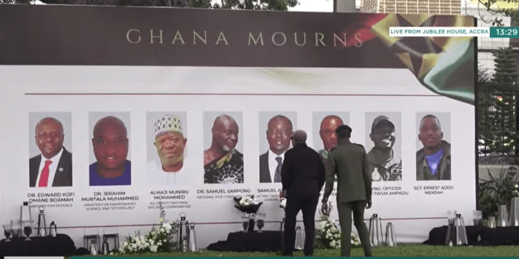 Mahama, state officials honour fallen in Jubilee House ceremony