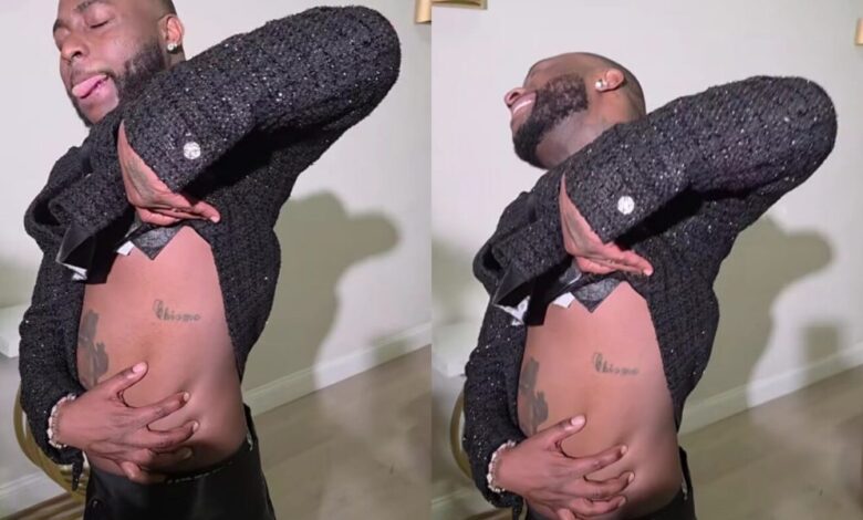 Davido shows his love for Chioma with a permanent tattoo
