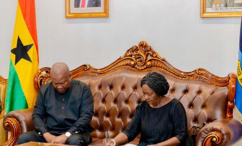 Naana Jane Opoku-Agyemang consoles families of deceased soldiers