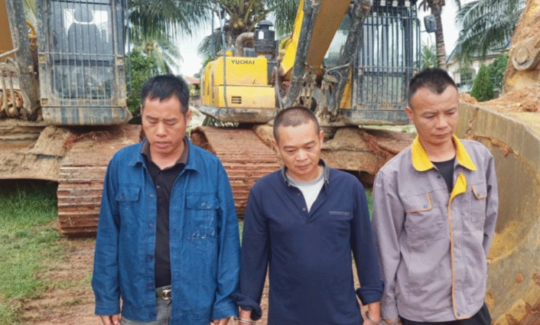 Three Chinese galamsey operators arrested at Akyem Abaam