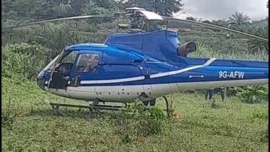 Volta River Aviation helicopter makes emergency landing at Nkawkaw