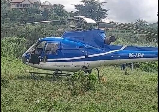 Volta River Aviation helicopter makes emergency landing at Nkawkaw
