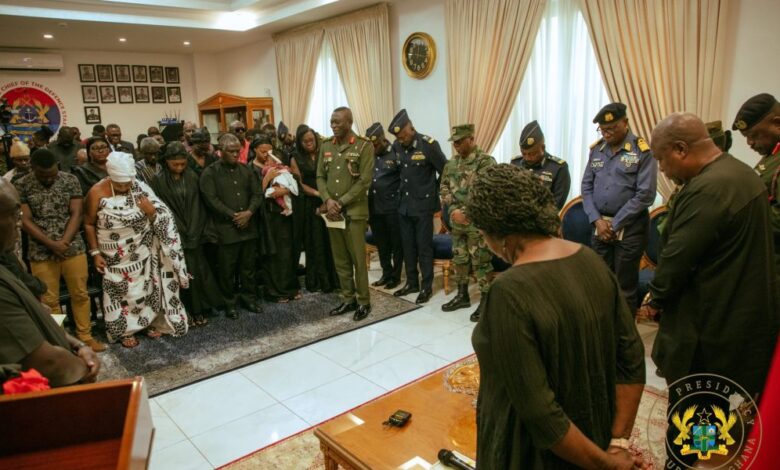 Mahama visits families of fallen Air Force servicemen