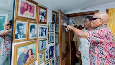 Jane Opoku-Agyemang visits Nkrumah’s photographer Rev. Chris Hesse on Founders’ Day