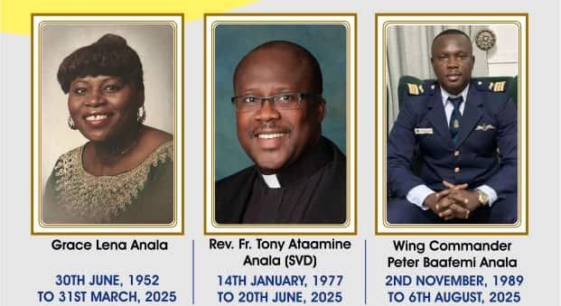 Requiem service for 3 Anala siblings who died within 5 months