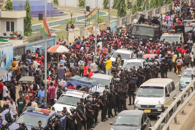 NPP marches to Police Headquarters to petition IGP
