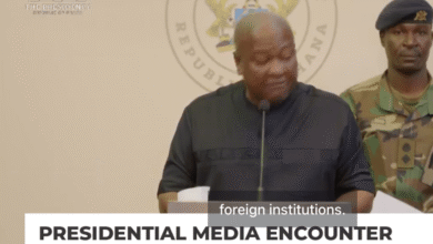 john mahama addresses the press