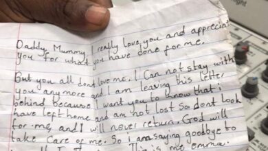 You don’t love me– Teen’s note before leaving Home in Efiakuma