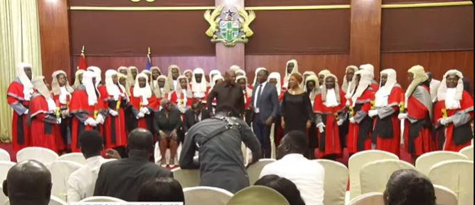 Mahama swears in 37 New High Court Judges, urges integrity and fairness