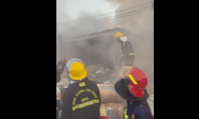 Clothing bale warehouse in Kantamanto raised down by fire