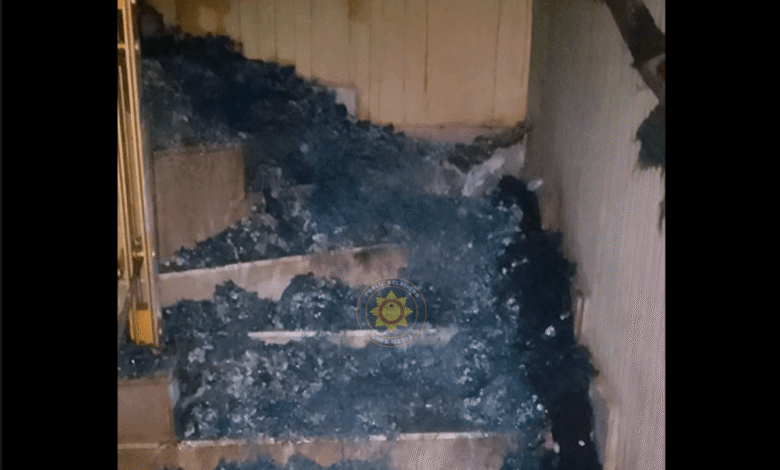 2 firefighters injured as GNFS contains a 2-storey building fire at Adjiringano