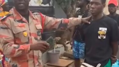 The Ghana National Fire Service has identified the suspect who stabbed one of their personnel while fighting fire in Ajiriganor.
