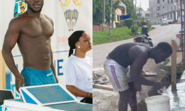 Ghanaian Swimmer opens up on heartbreaking Olympic dream, now works as a labourer