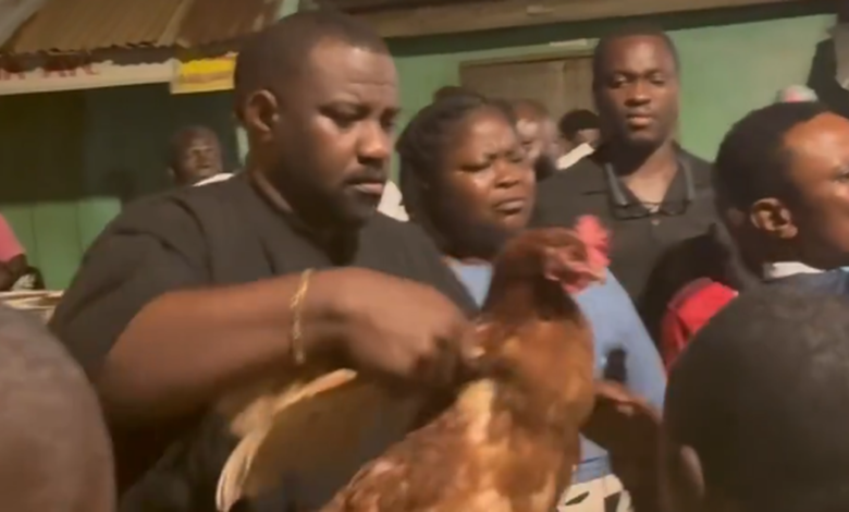 John Dumelo shares fowls and other farm produce with constituents ahead of Christmas
