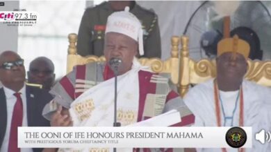 Mahama calls for stronger ECOWAS–Sahel ties after receiving Yoruba Chieftaincy Title
