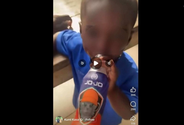 Police arrest three over viral video of toddler fed alcohol in Kade